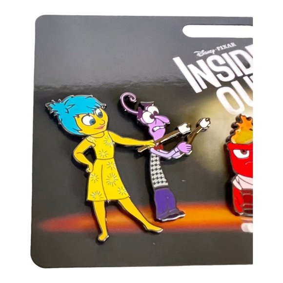 Disney Store Inside Out Joy Fear Anger Disgust Sadness Pin Set - Picture 3 of 6